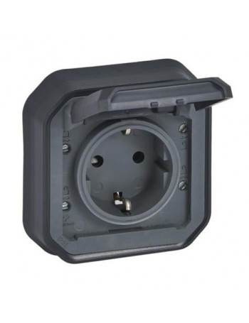 Potinkinis kiÅ¡tukinis lizdas su Ä¯Å¾eminimu ir dangteliu Legrand 069859L (Antracitas)