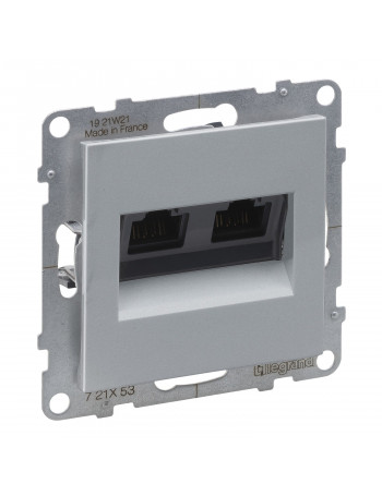 Kompiuterinis lizdas aliuminis SUNO Legrand 721353 (2xRJ45, UTP 6)