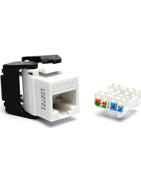 Lizdas EXCEL 100-202-WT RJ45 (Balta, Cat5e, UTP, keystone)