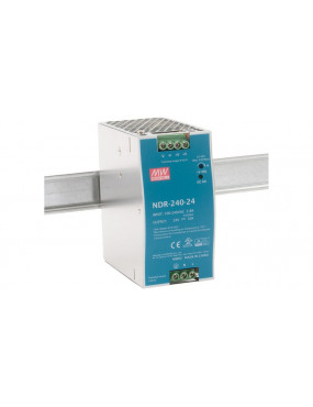 Impulsinis maitinimo Å¡altinis 24V 240W 10A, tvirtinamas ant DIN bÄgio, MEAN WELL, NDR-240-24