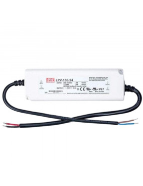 Impulsinis maitinimo Å¡altinis LED 24V 150W 6.3A, IP67, MEAN WELL LPV-150-24