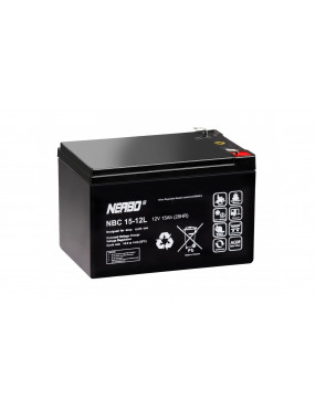 Akumuliatorius 12V 15Ah F2 6.3mm AGM VRLA NERBO NBC15-12L