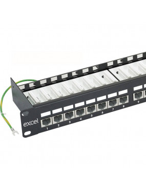 KomutacinÄ panelÄ 19'' 1U, EXCEL 100-013 (FTP, 6 kat., 24 portÅ³, ekranuota, LSA)