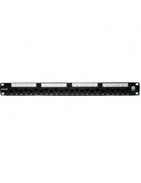 KomutacinÄ panelÄ 19'' 1U, EXCEL 100-155 (FTP, 6 kat., 24 portÅ³, neekranuota, juoda)