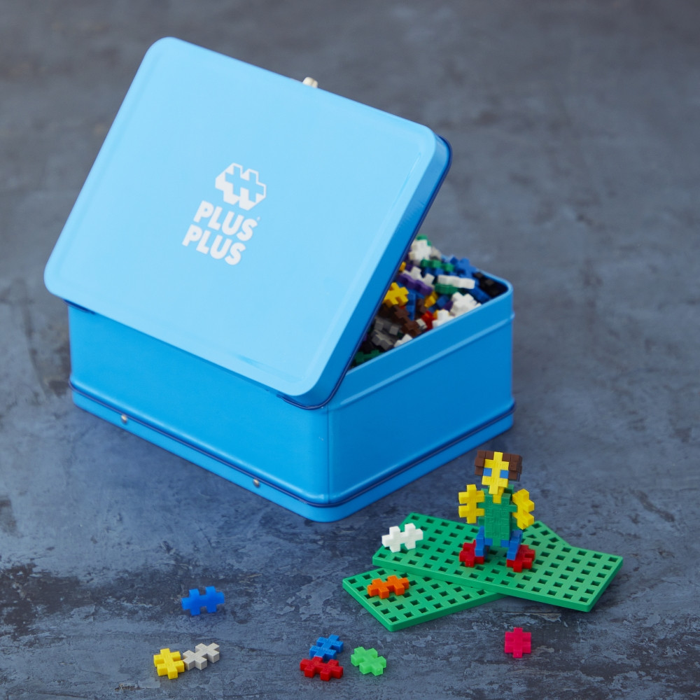 Plus Plus konstruktoriaus LAGAMINAS mėlynas metalinis