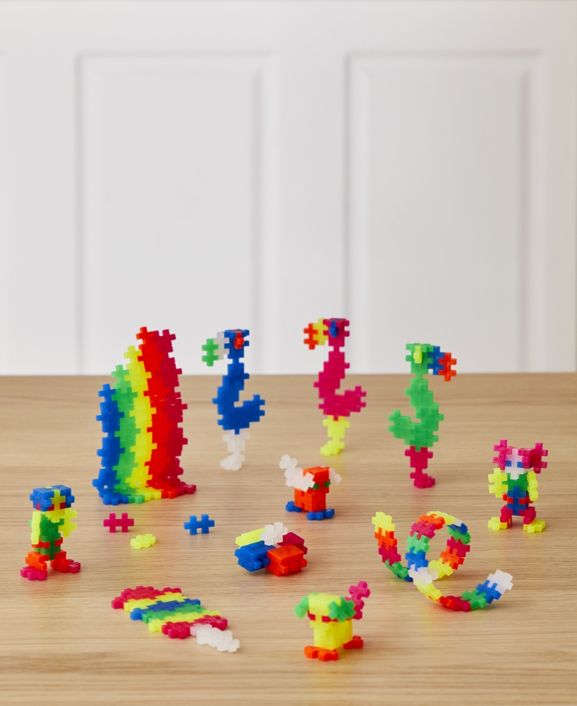 Plus Plus konstruktorius neoninių spalvų 600 det