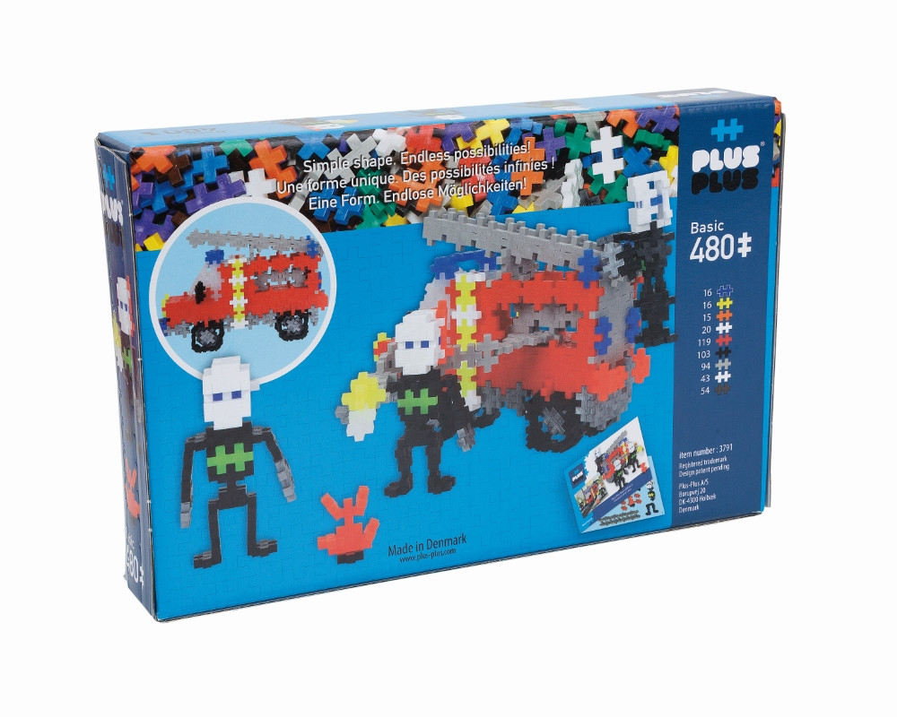 Plus Plus konstruktorius Ugniagesių automobilis su ugniagesiais 480