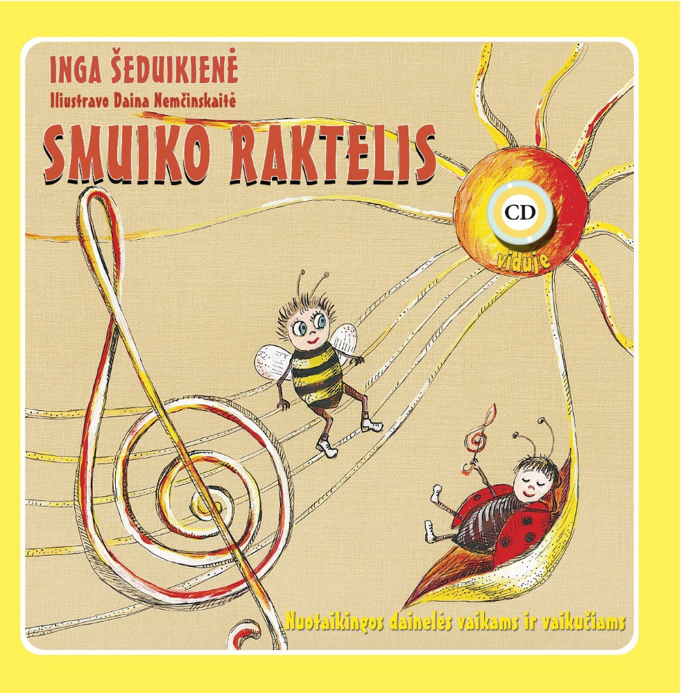 Dainų knygelė su CD Smuiko raktelis