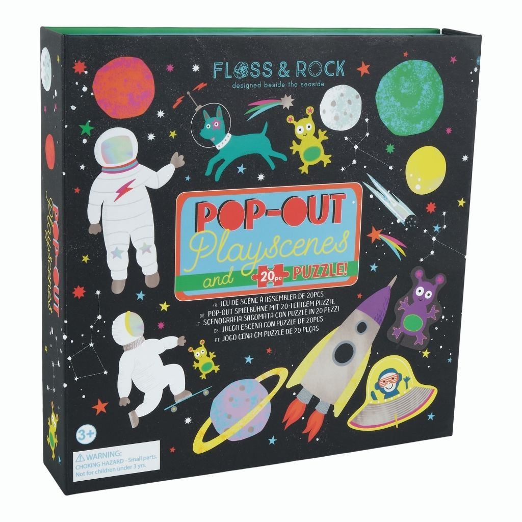 Žaidimo scena su dėlione Kosmosas 20 det