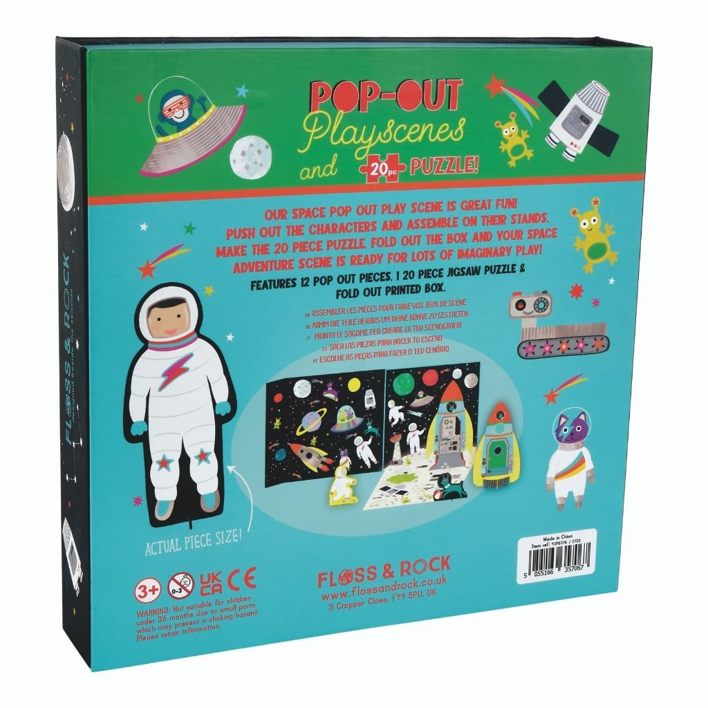 Žaidimo scena su dėlione Kosmosas 20 det