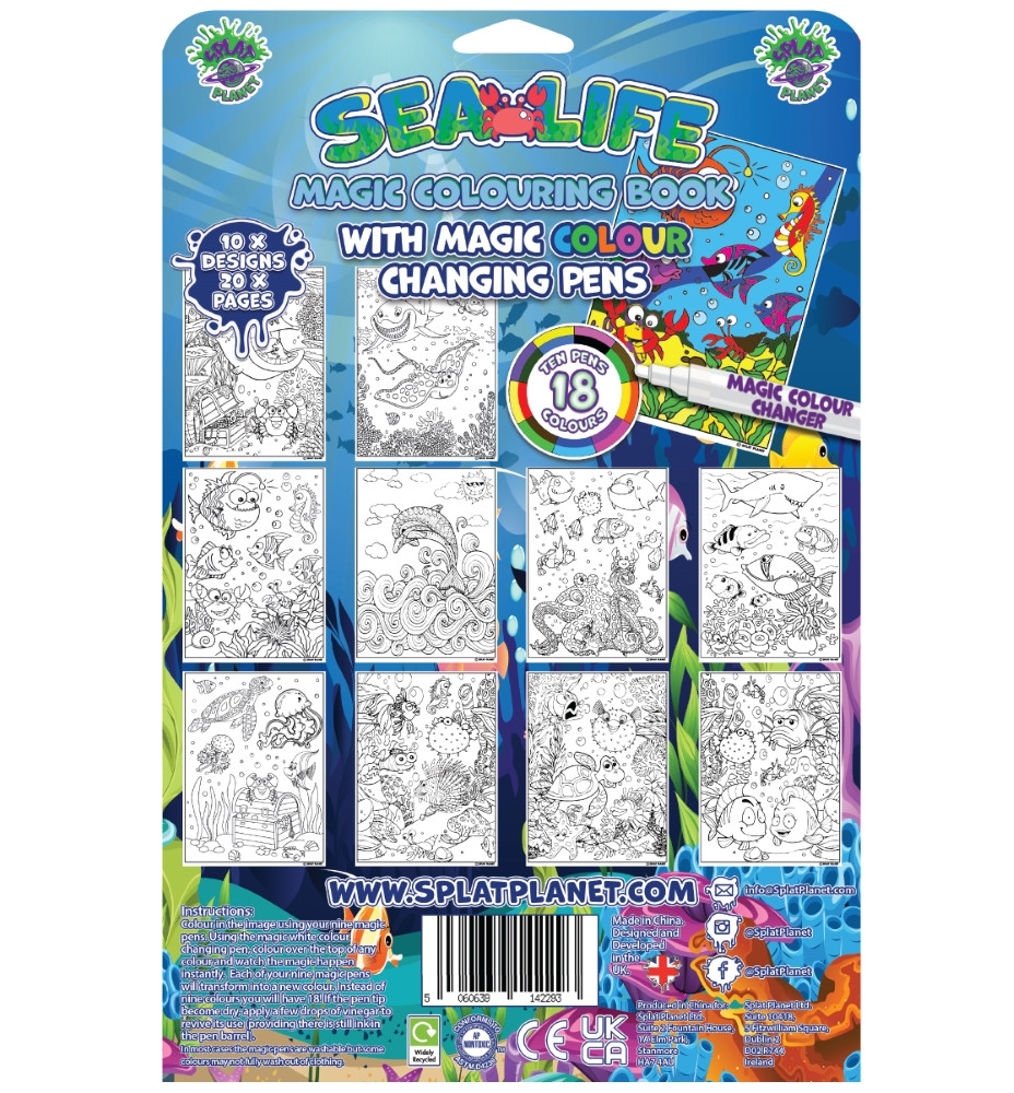 Splat Planet magiška spalvinimo knygelė JŪRA