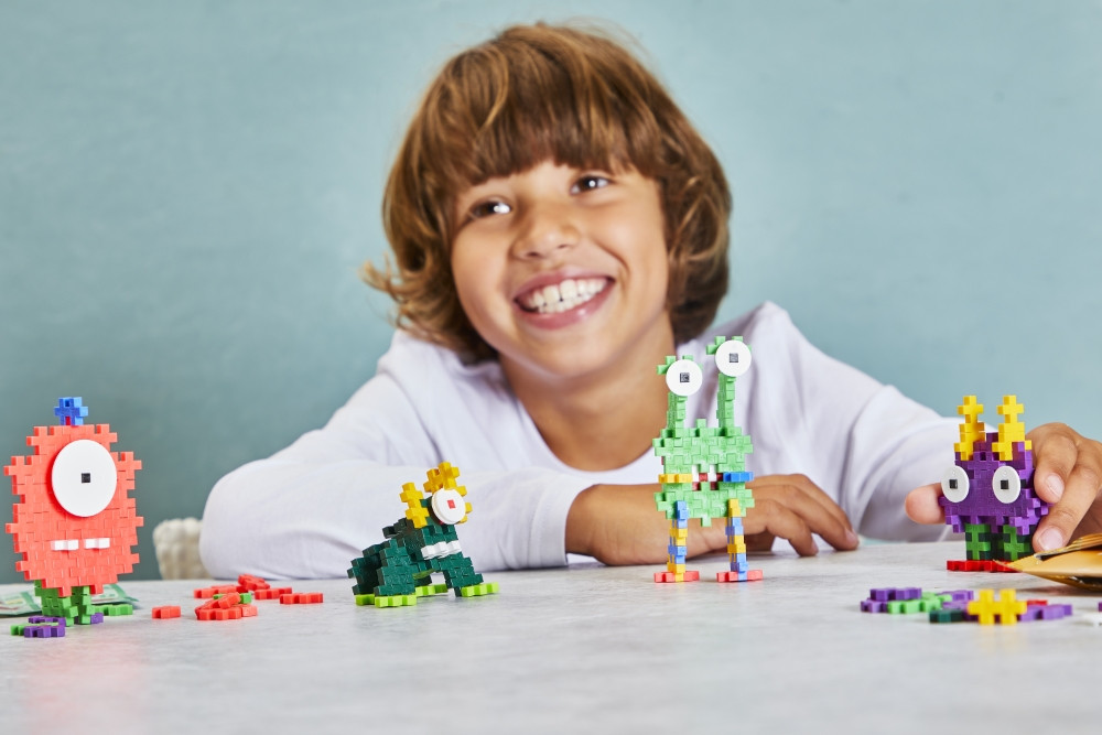 Plus Plus konstruktorius Monstriukas geltonas