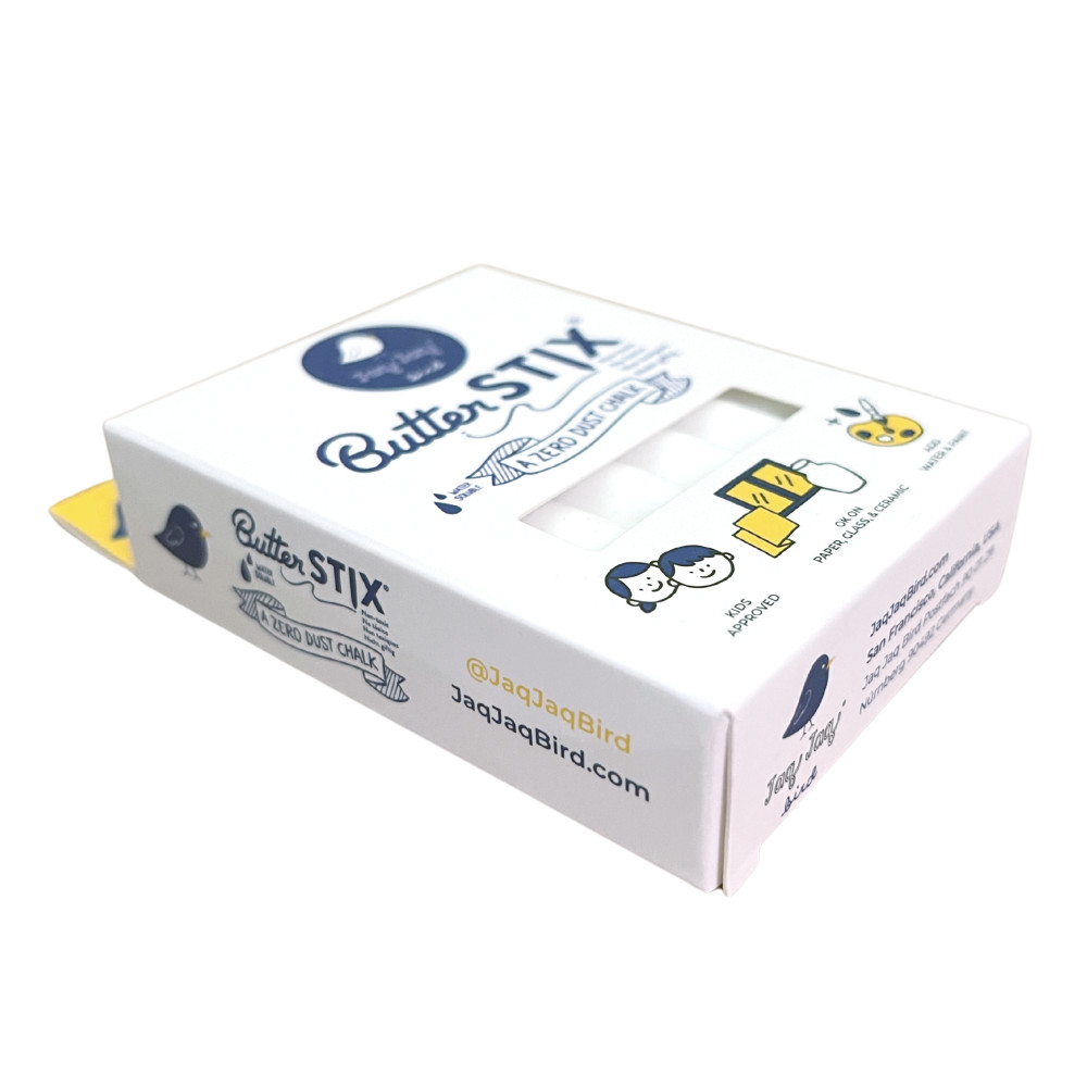 Jaq Jaq Bird kreidelės baltos spalvos 12 vnt