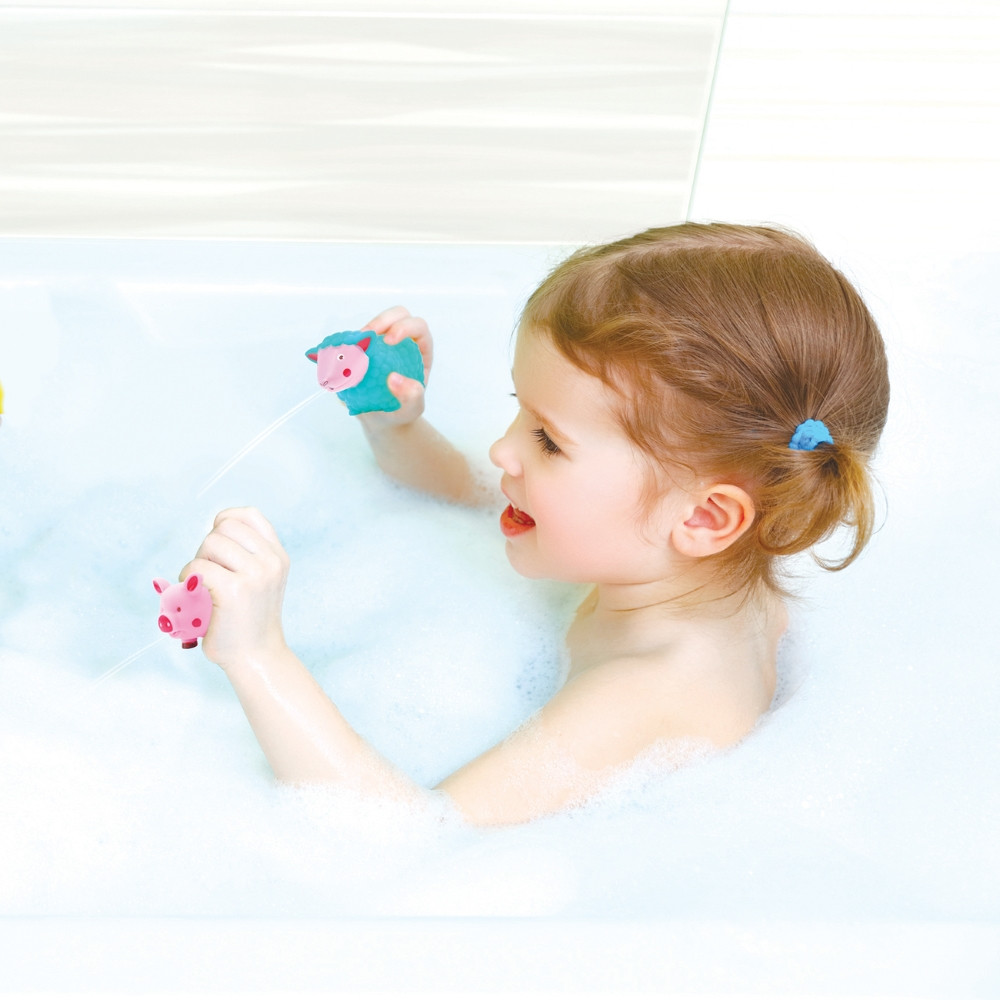 LUDI maudymosi žaislų komplektas Ūkio gyvūnai 4 vnt