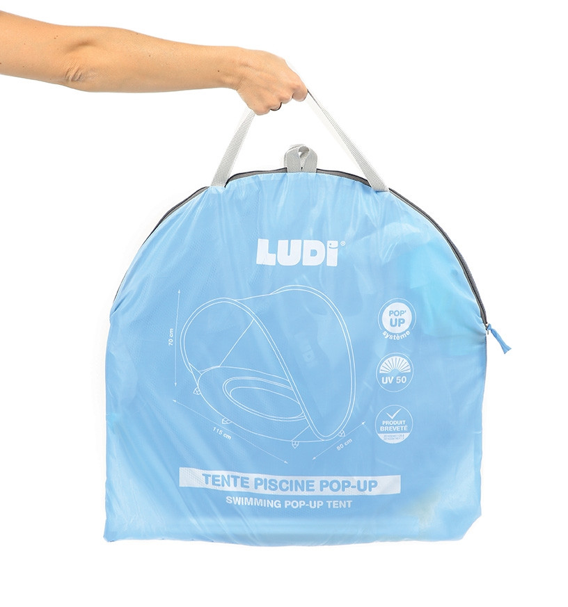 LUDI palapinė-užuovėja-baseinas mėlynas 10 mėn+