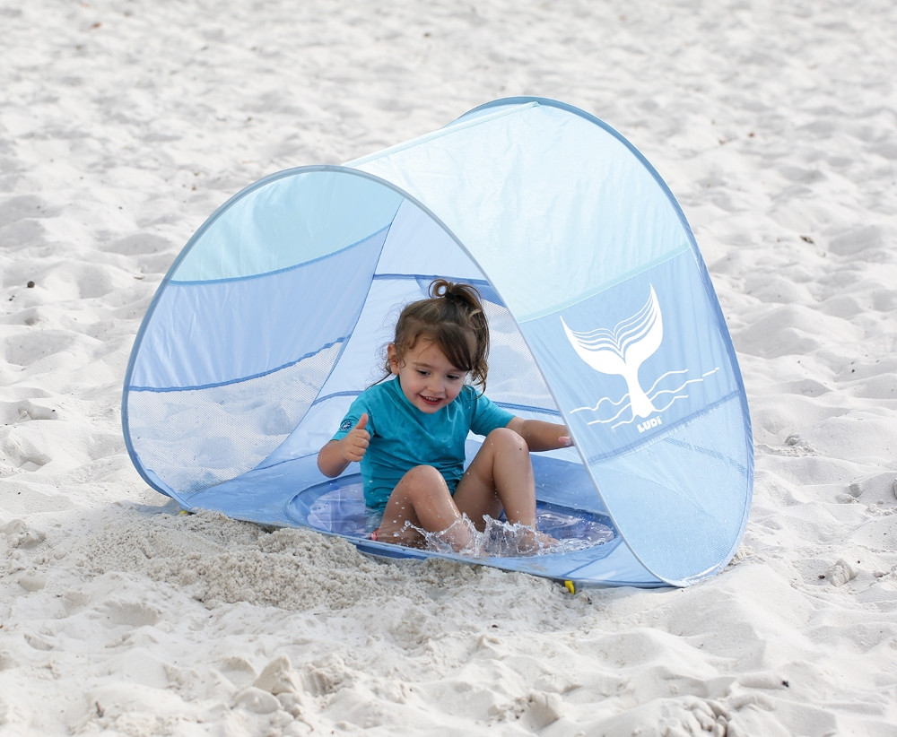 LUDI palapinė-užuovėja-baseinas mėlynas 10 mėn+