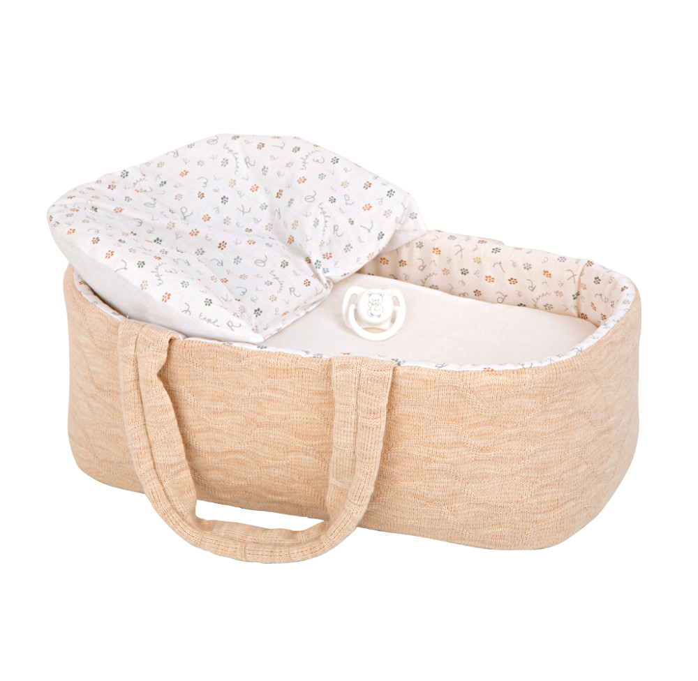 Arias kūdikėlis rusvoje nešyklėje berniukas 33 cm