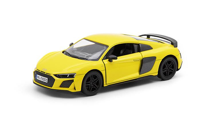 KiNSMART automobilis 2020 Audi R8 Coupé geltonas