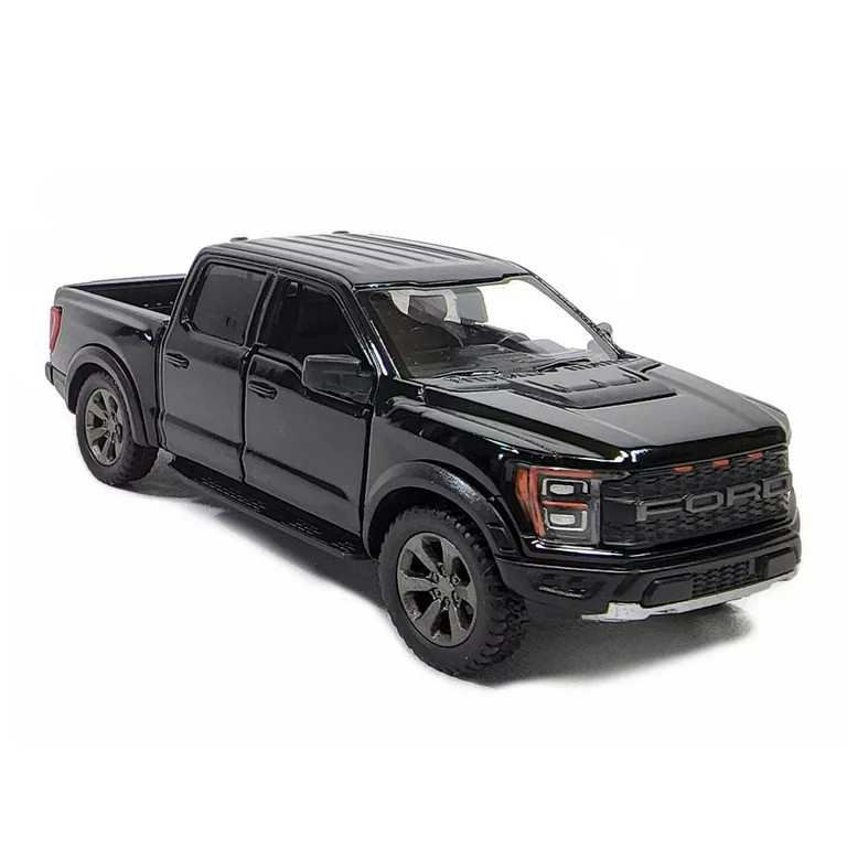 KiNSMART automobilis 2022 Ford F-150 Raptor juodas