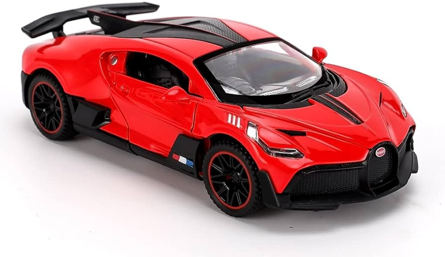 KiNSMART automobilis Bugatti Divo raudonas