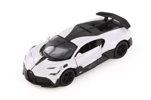 KiNSMART automobilis Bugatti Divo baltas