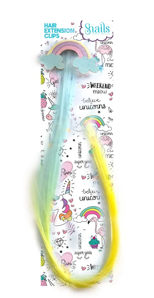 Snails plaukų sruogelė su segtuku Vaivorykštė