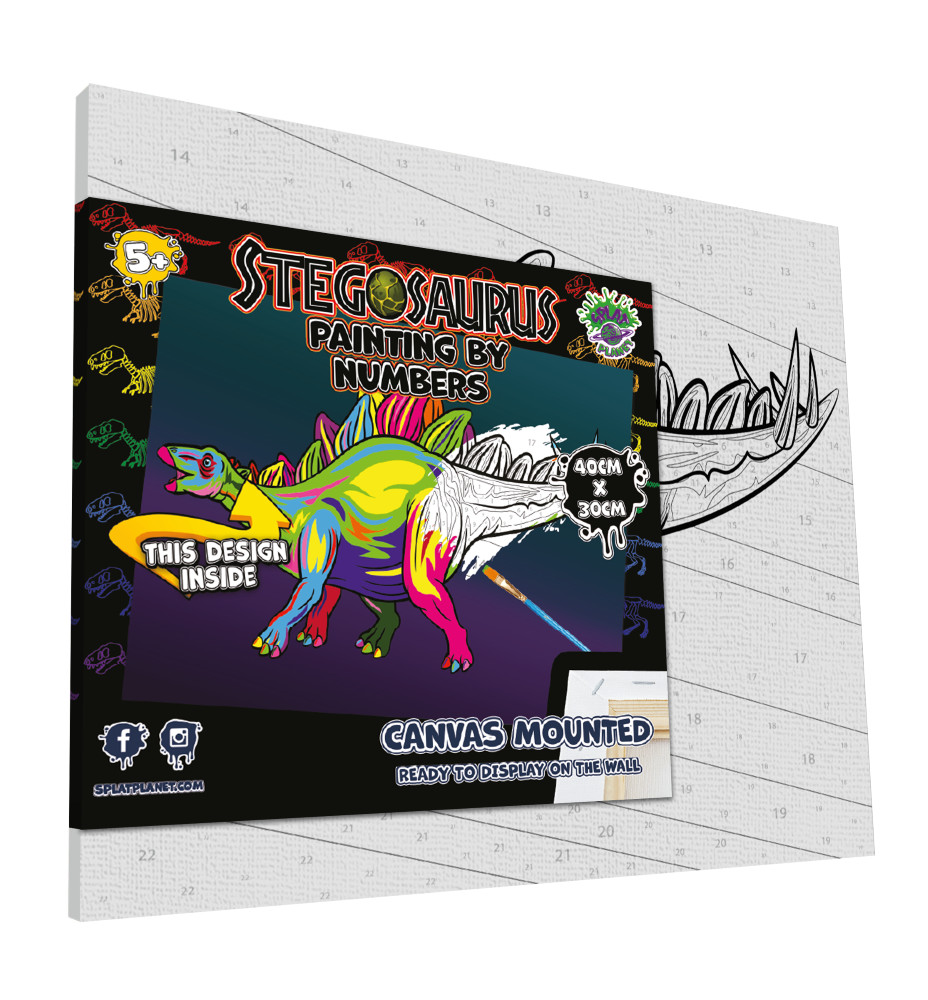Splat Planet tapyba pagal skaičius STEGOZAURAS 30x40 cm