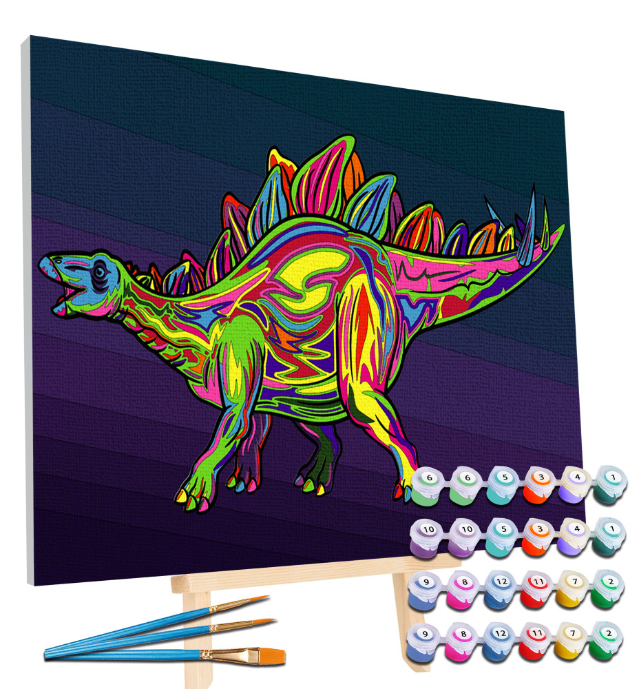 Splat Planet tapyba pagal skaičius STEGOZAURAS 30x40 cm