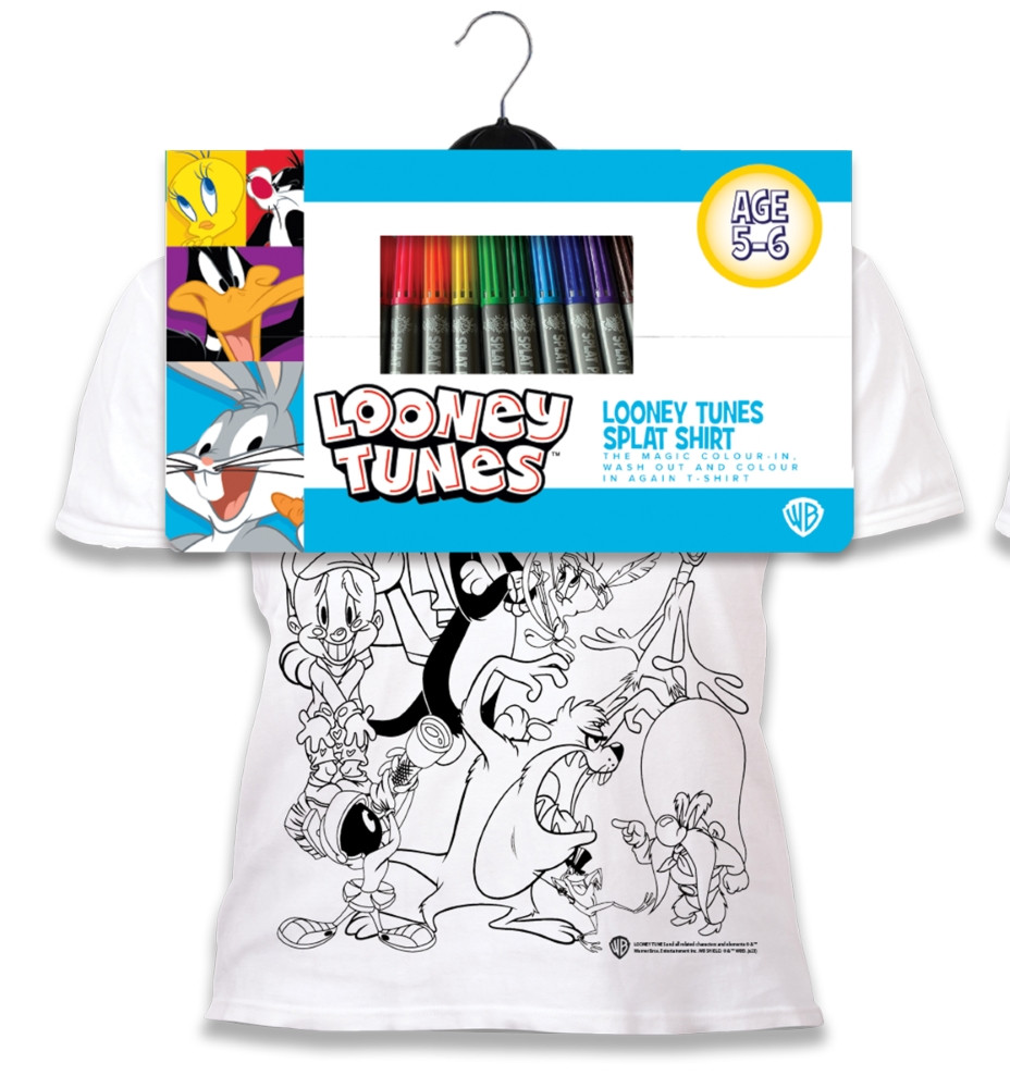 Splat Planet marškinėliai su flomasteriais Looney Tunes