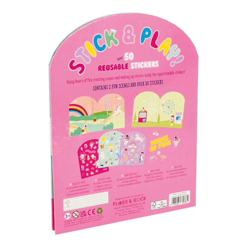 Rinkinys su daugkartiniais lipdukais Vaivorykštės fėja