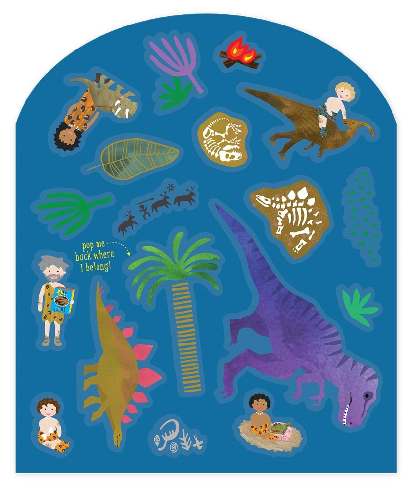 Rinkinys su daugkartiniais lipdukais Dinozaurai