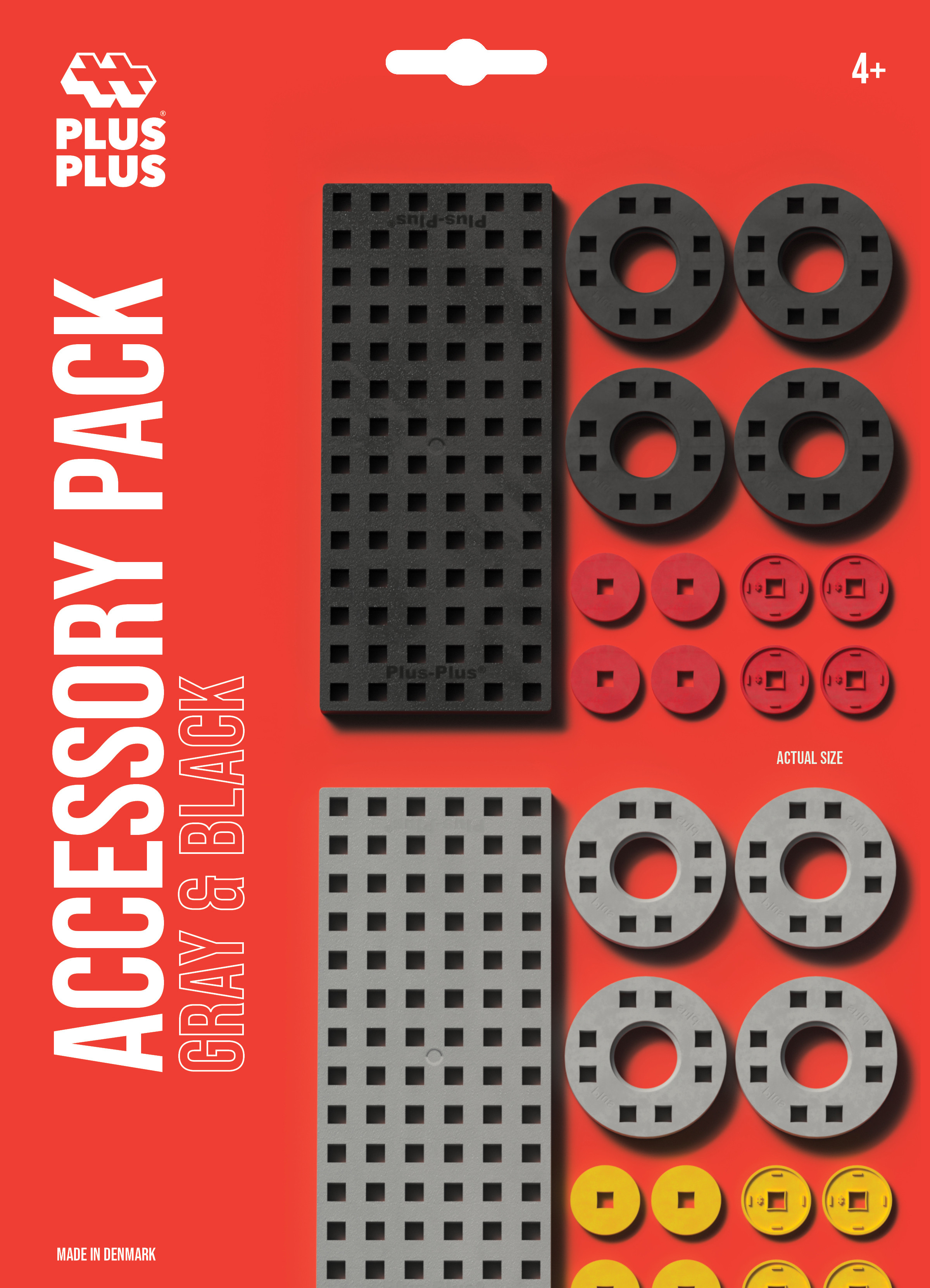 Plus Plus aksesuarų rinkinys pilkai juodas