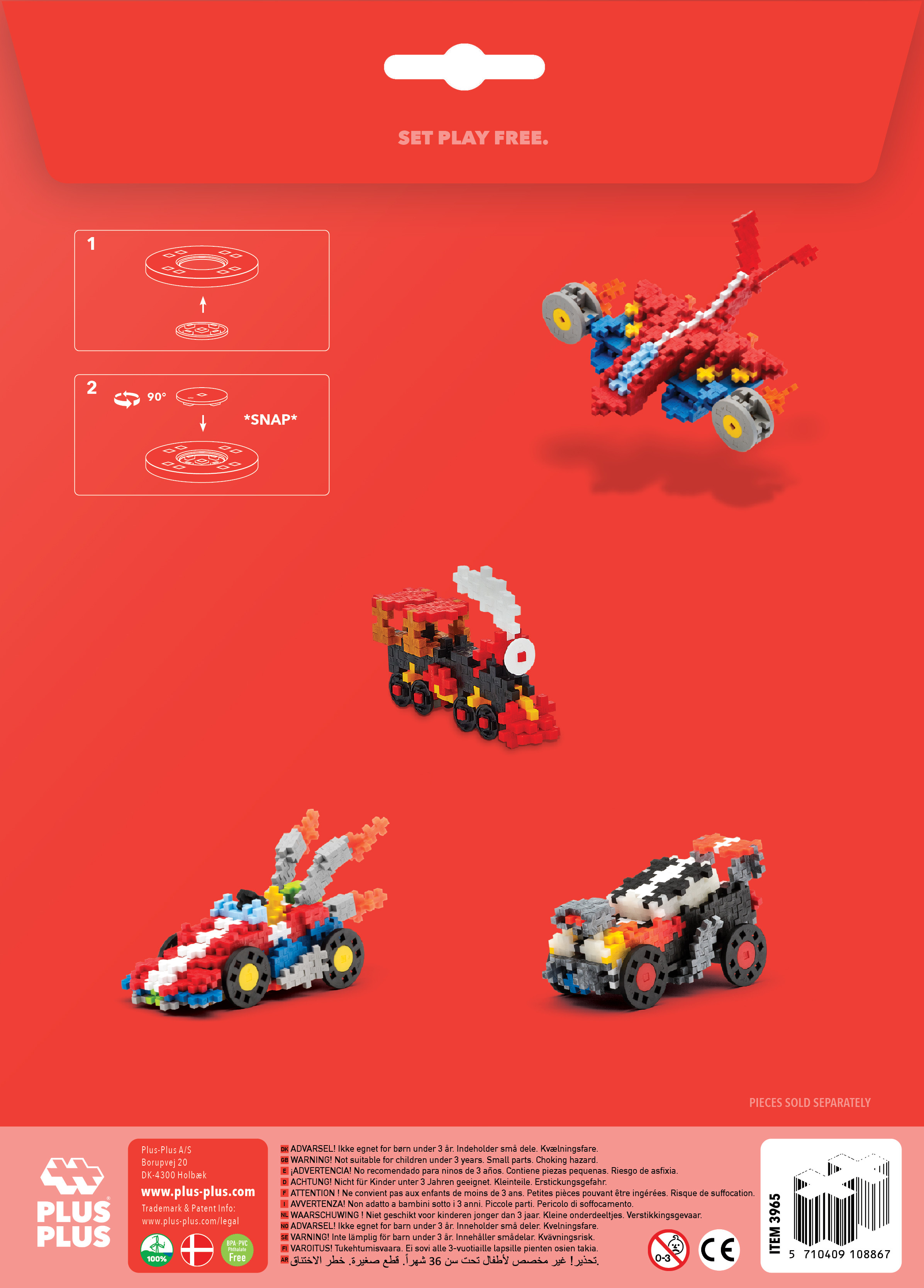 Plus Plus aksesuarų rinkinys pilkai juodas