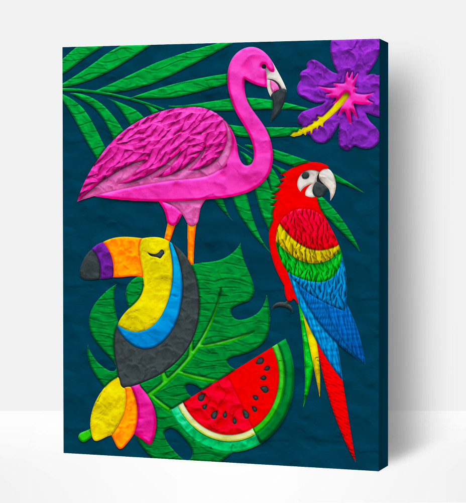 Splat Planet paveikslas iš modelino Tropikai 30x40cm