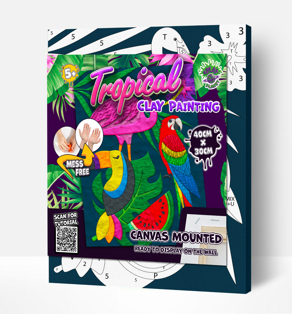 Splat Planet paveikslas iš modelino Tropikai 30x40cm