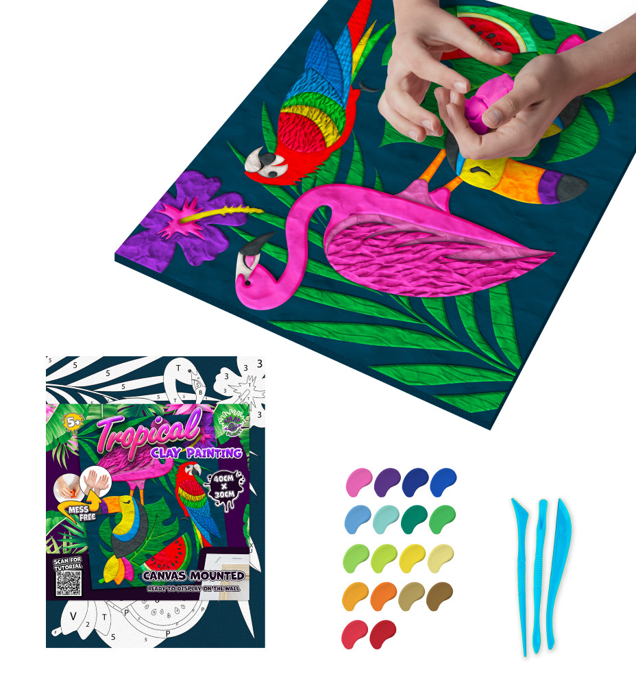 Splat Planet paveikslas iš modelino Tropikai 30x40cm