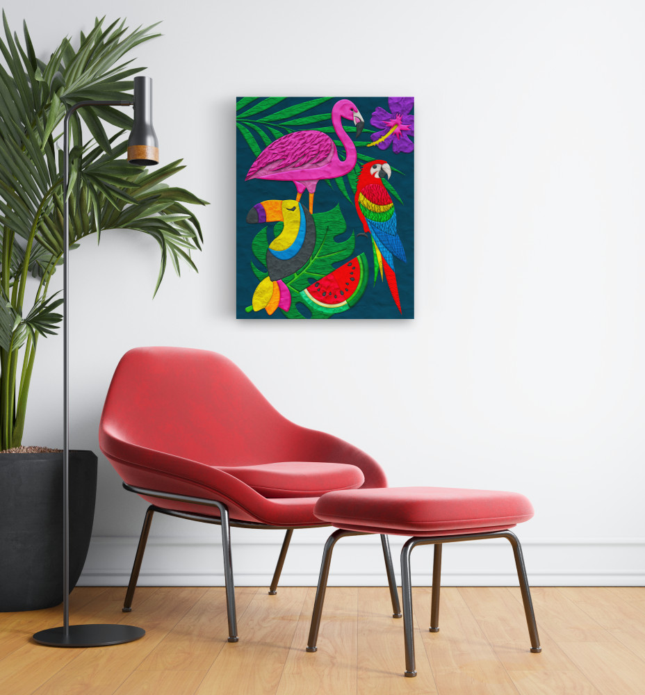 Splat Planet paveikslas iš modelino Tropikai 30x40cm