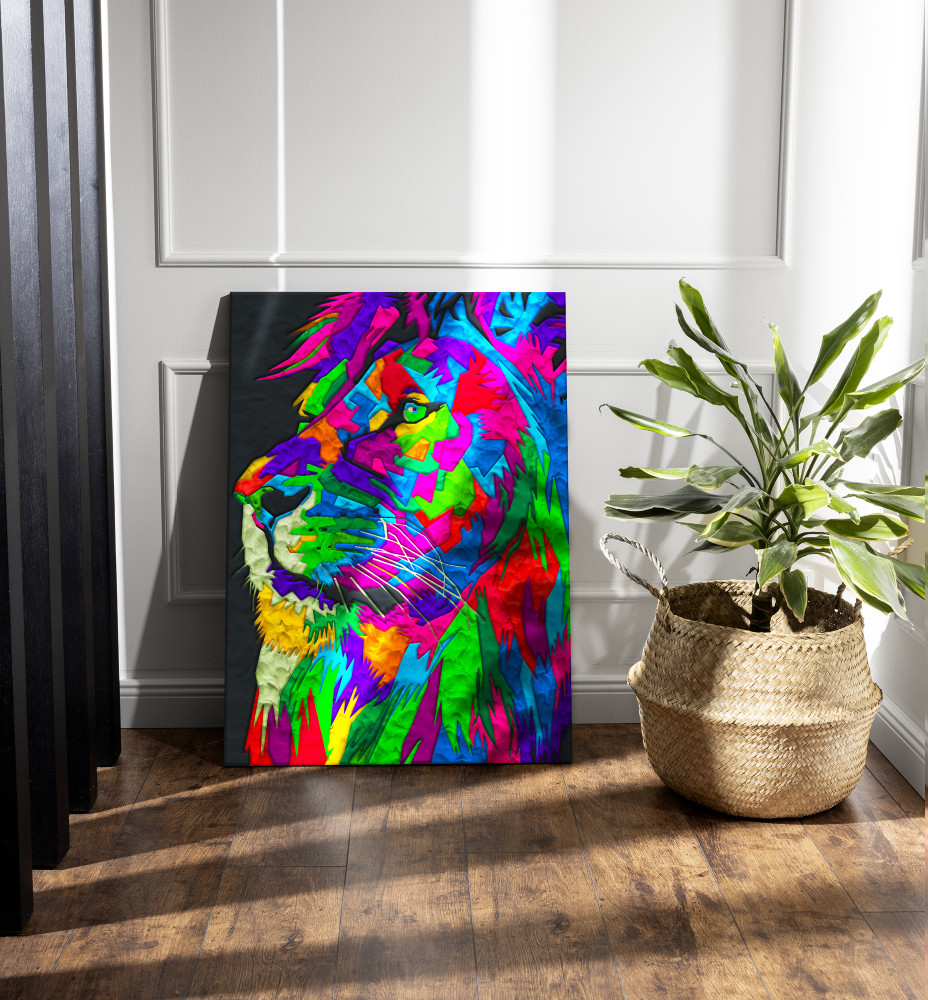 Splat Planet paveikslas iš modelino Liūtas 30x40cm