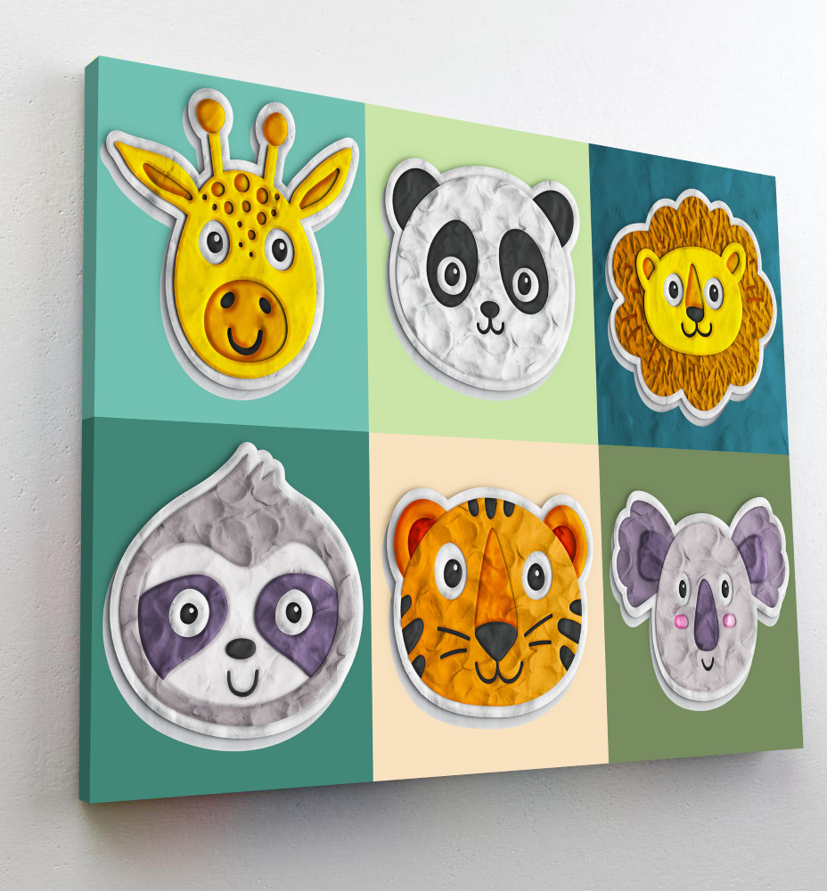 Splat Planet paveikslas iš modelino Gyvūnėliai 30x40cm