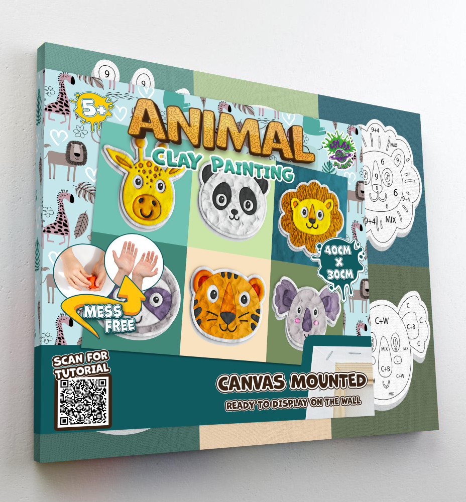 Splat Planet paveikslas iš modelino Gyvūnėliai 30x40cm