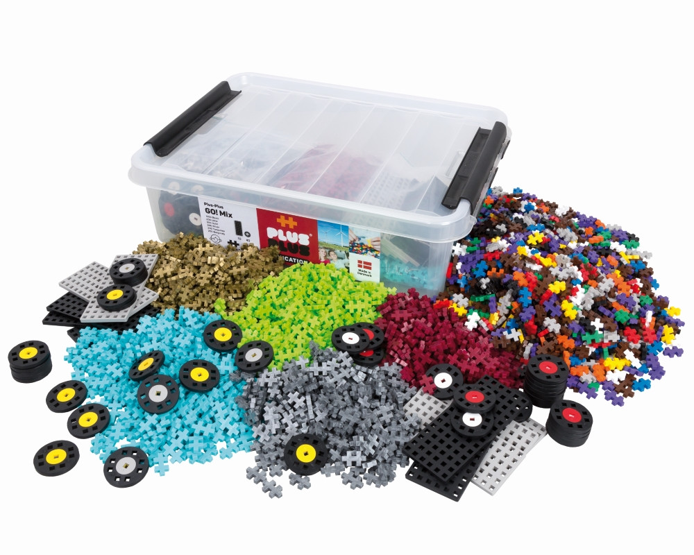 Plus Plus konstruktoriaus su PAGRINDUKAIS ir RATAIS rinkinys