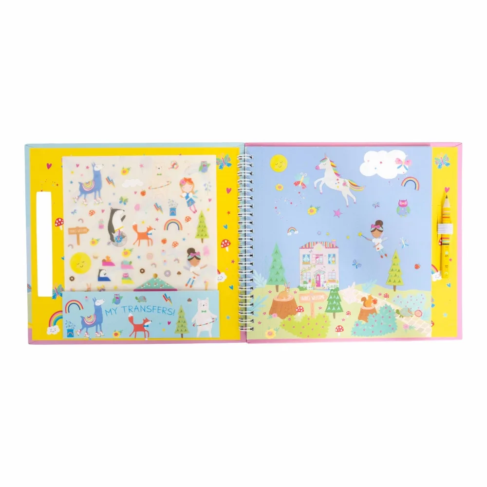 Spalvinimo rinkinys su perkeliamais piešinukais Vaivorykštės fėja