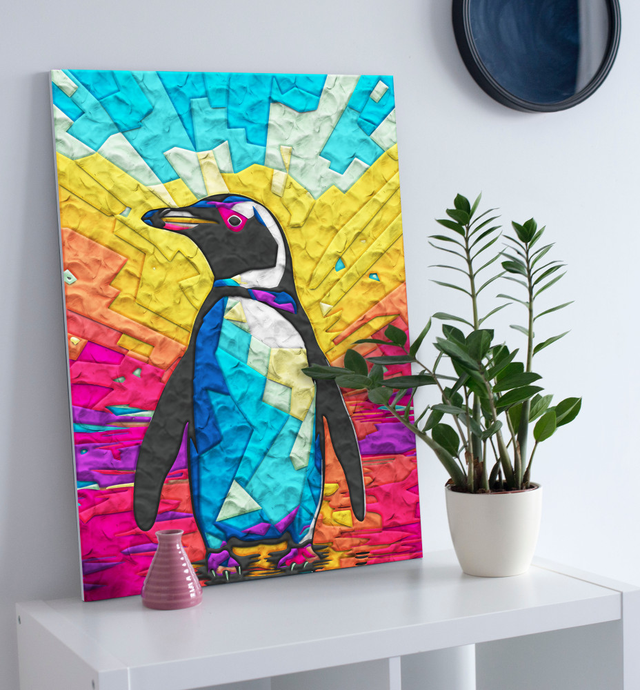 Splat Planet paveikslas iš modelino Pingvinas 30x40cm