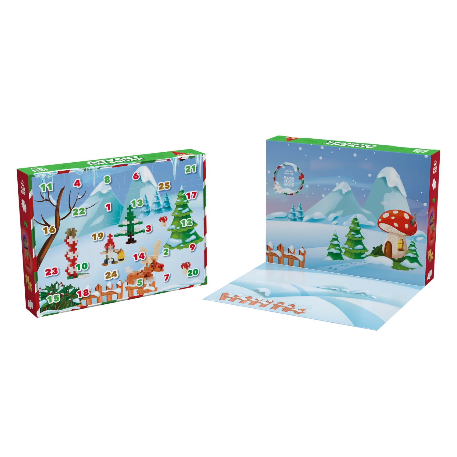 Plus Plus konstruktorius Advento Kalendorius Kalėdų senelio pasaulis