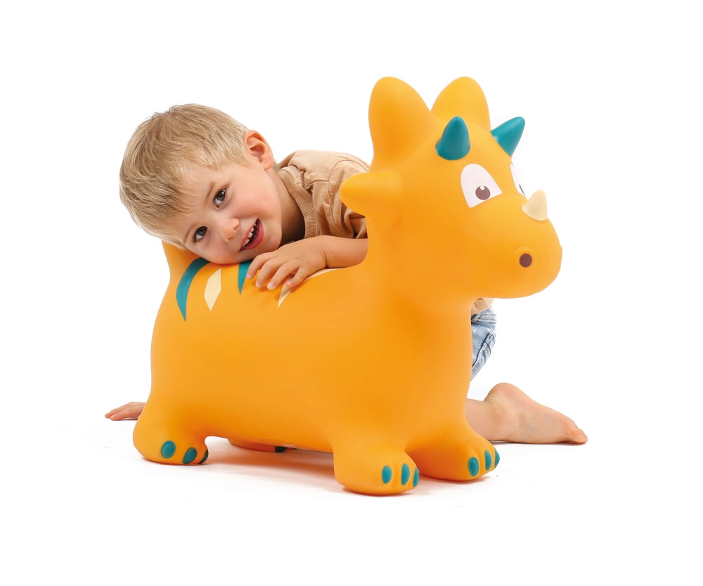 LUDI šokliukas geltonas dinozauras