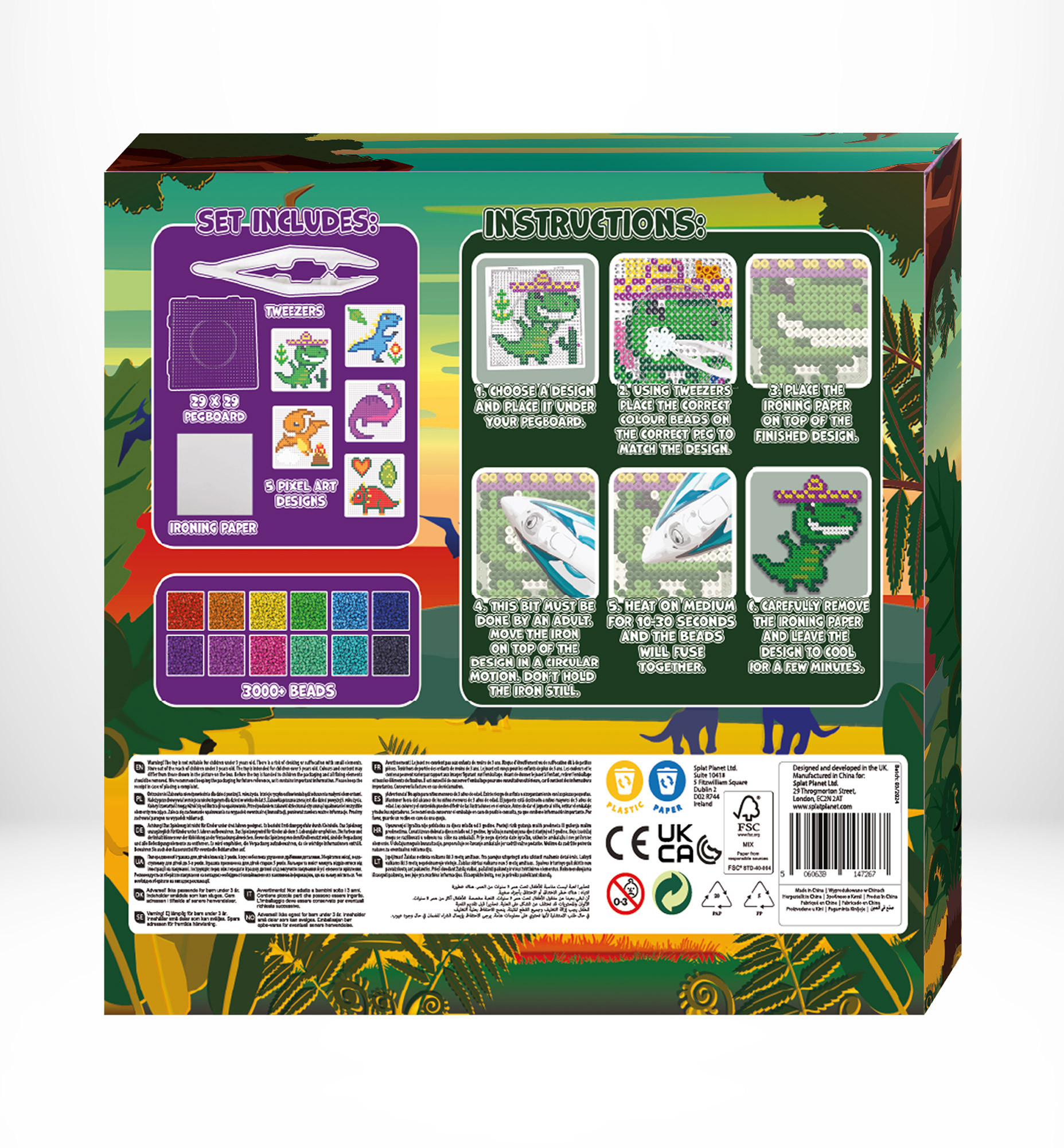 Splat Planet lyginimo karoliukai Dinozaurai