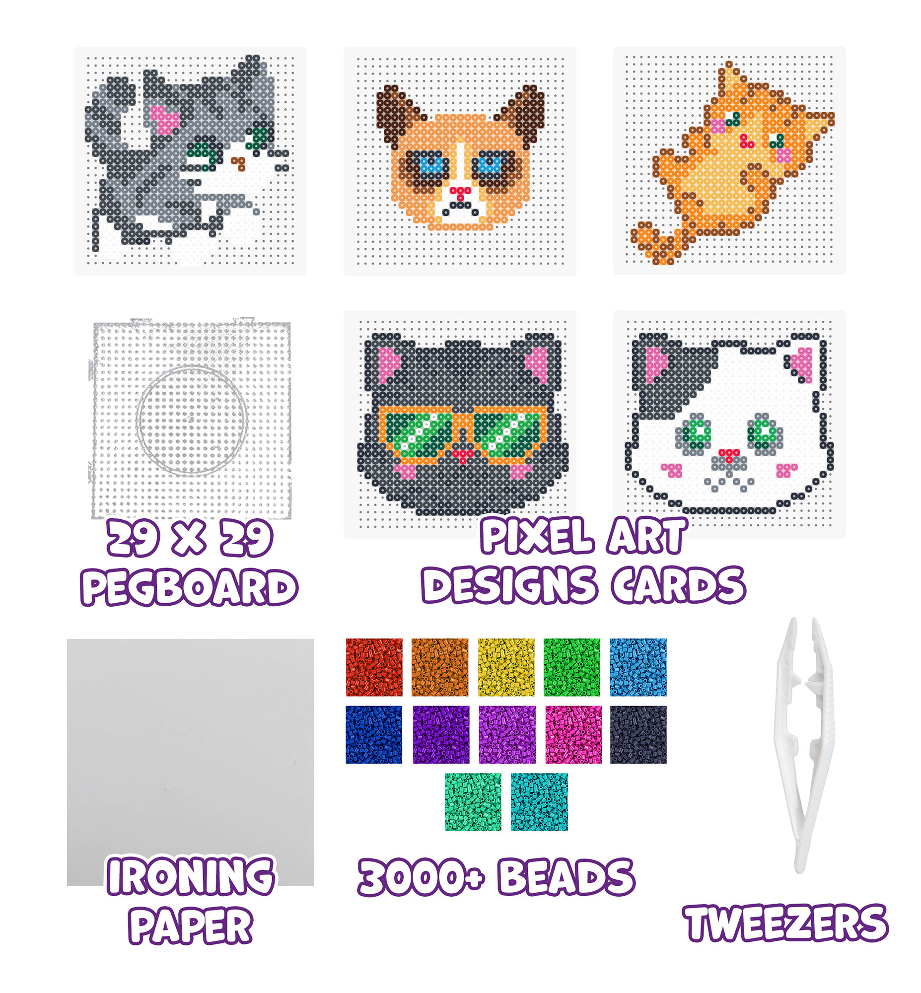 Splat Planet lyginimo karoliukai Kačiukai