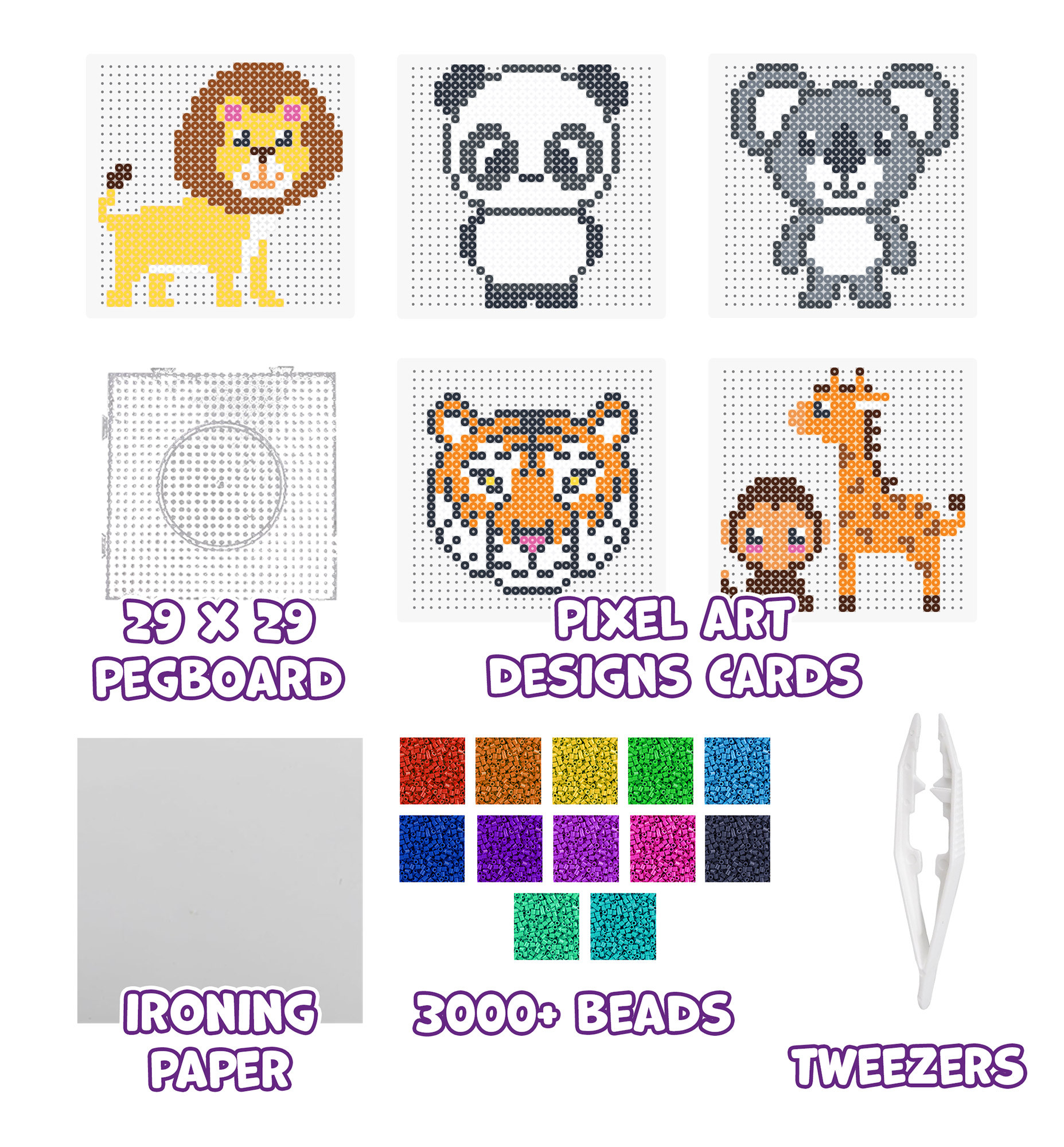 Splat Planet lyginimo karoliukai Gyvūnai