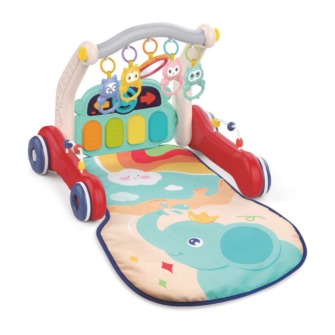 LUDI multifunkcinis kilimėlis-pianinas-vaikštynė Dramblys