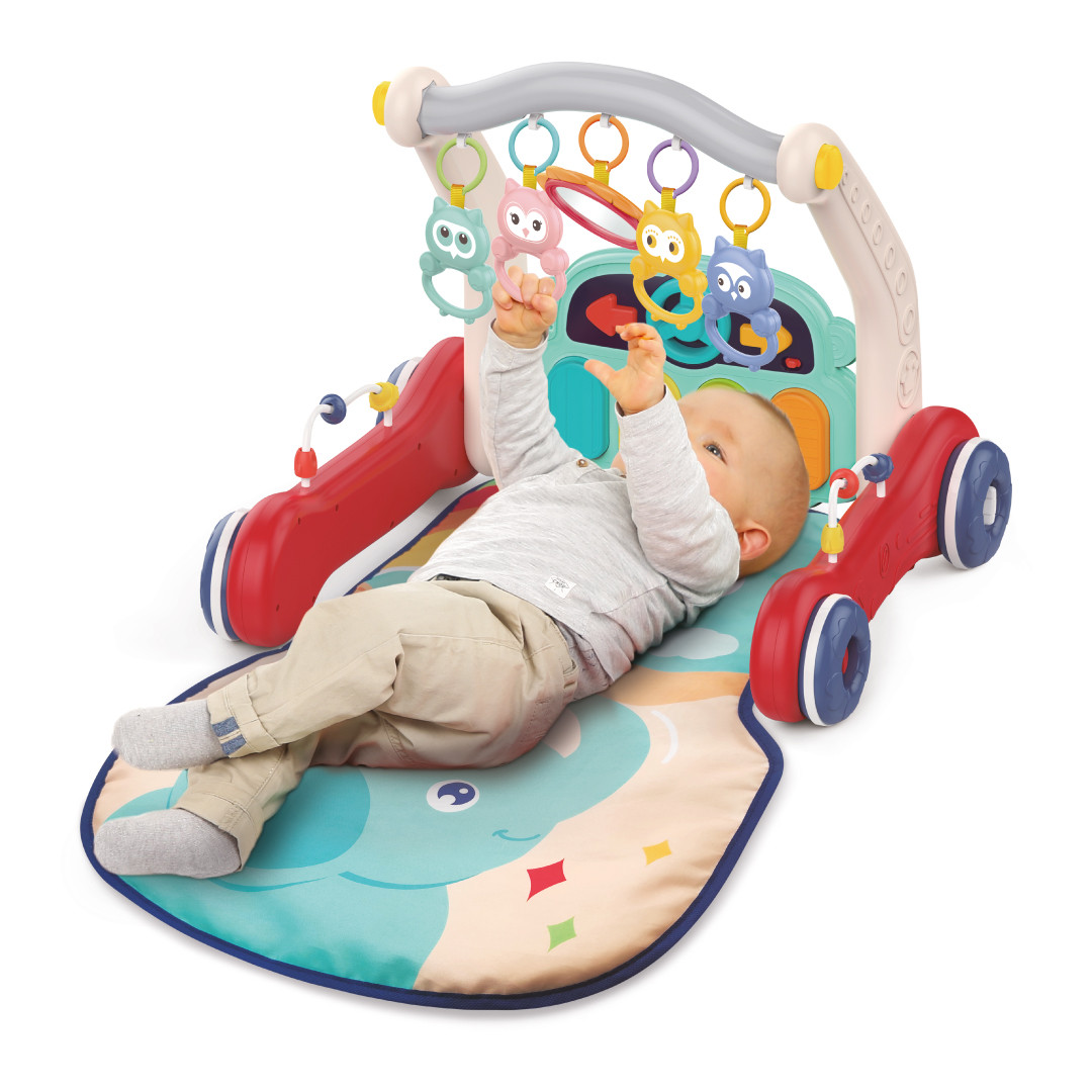 LUDI multifunkcinis kilimėlis-pianinas-vaikštynė Dramblys